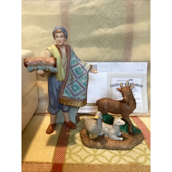 Thomas Kinkade Hawthorne Village Nativity Gifts For My King & Gathering Praise - Picture 1 of 14